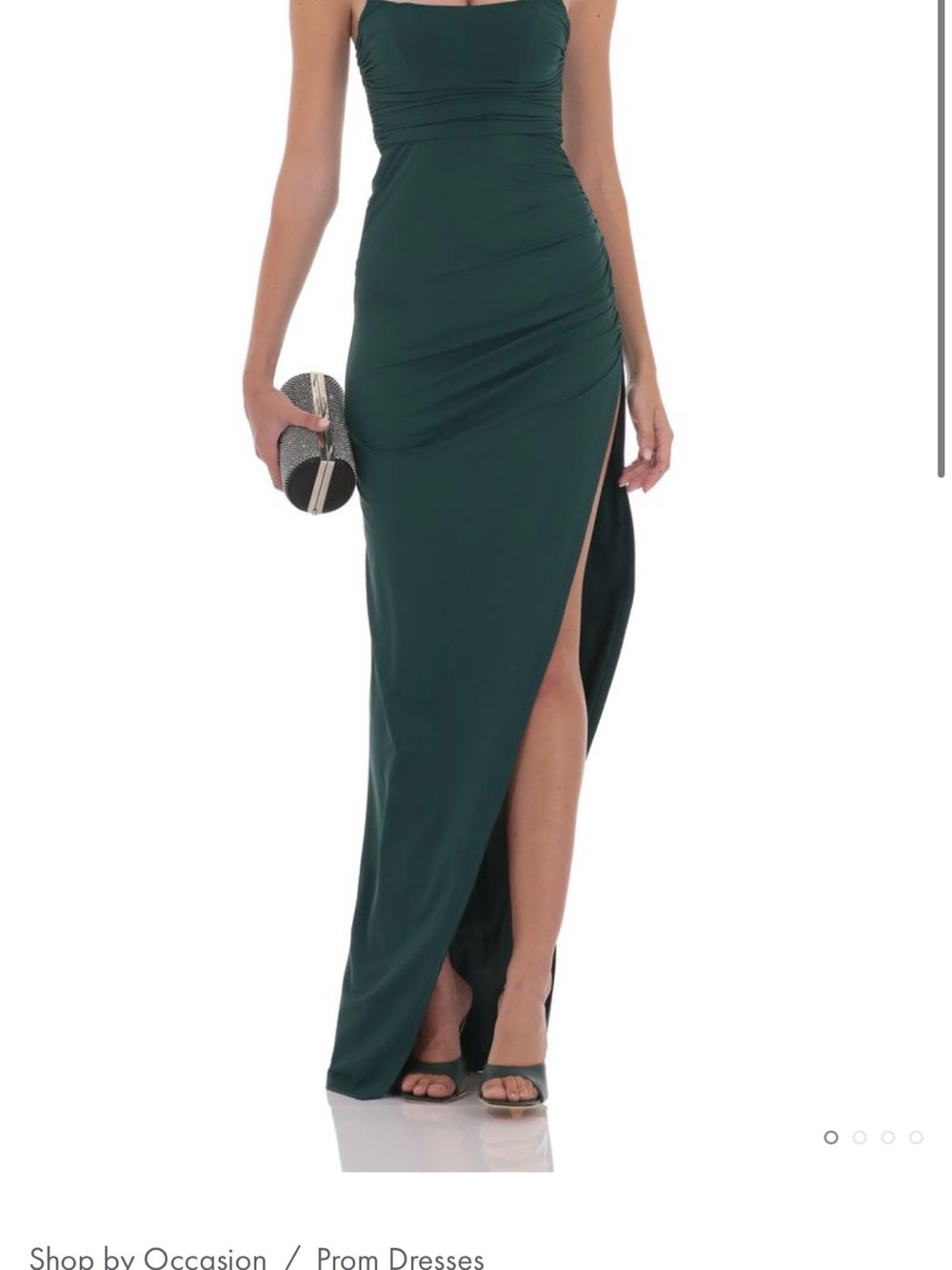 Lucy in the Sky Corset Strapless Maxi Dress in Green